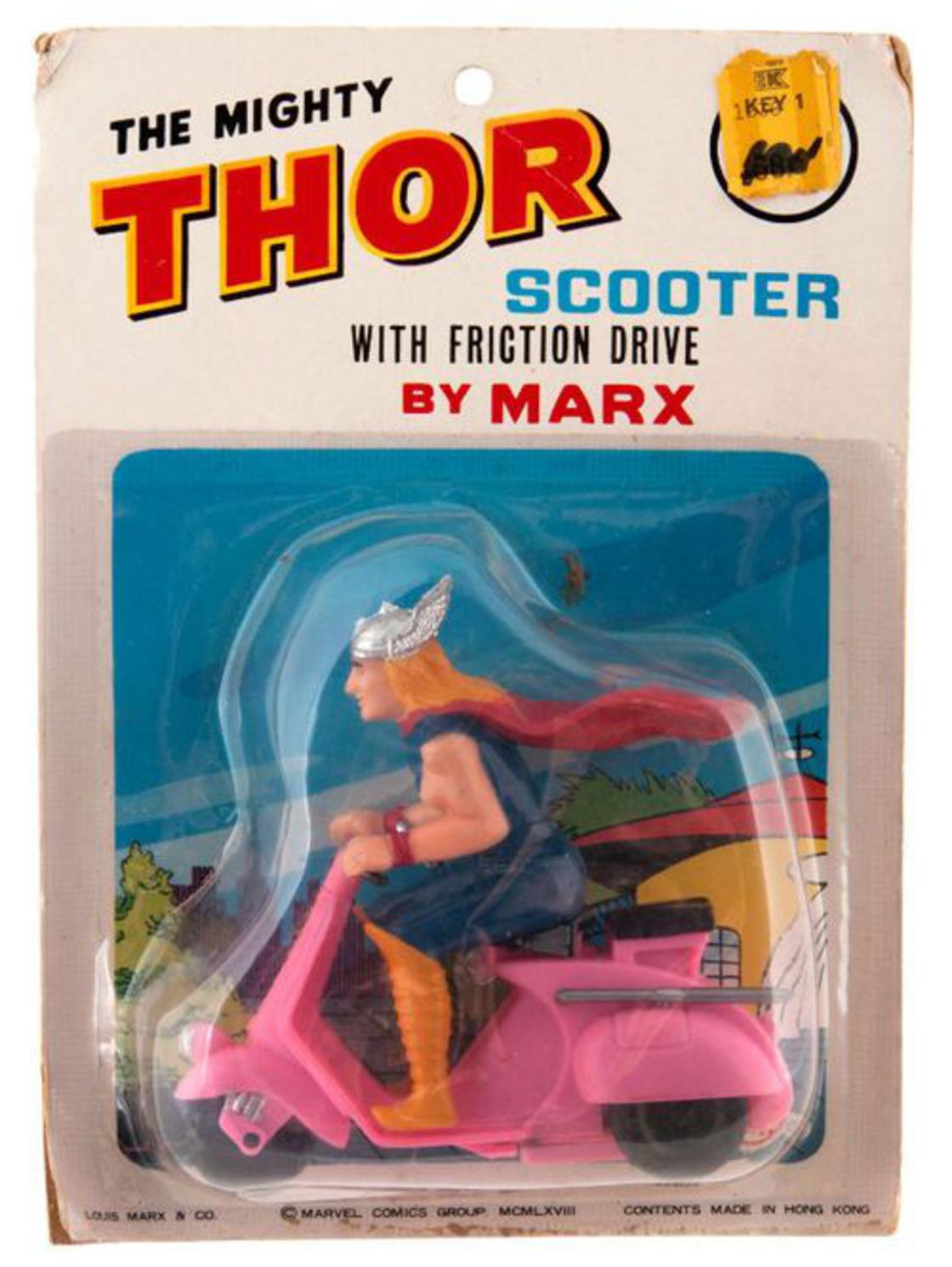 thor scooter - Key 1 The Mighty Thor Thor Scooter With Friction Drive By Marx 35 Marx & Co Marvel Comics Group Mcmlxv Contents Made W Hong Kong