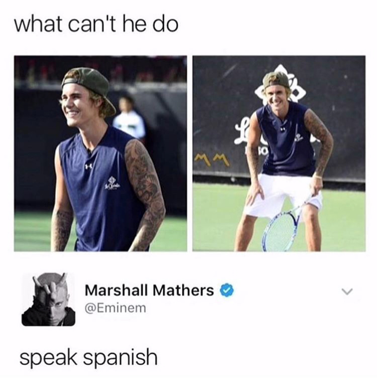 dank meme can t he do speak spanish - what can't he do 8 Marshall Mathers speak spanish