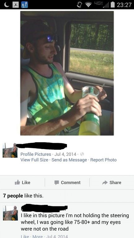 video - C ! 465, Profile Pictures. . View Full Size Send as Message. Report Photo I Comment 7 people this. I in this picture I'm not holding the steering wheel, I was going 7580 and my eyes were not on the road Moreul 4 2014