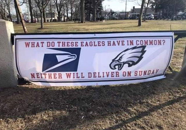 do these eagles have in common meme - What Do These Eagles Have In Common? Neither Will Deliver On Sunday