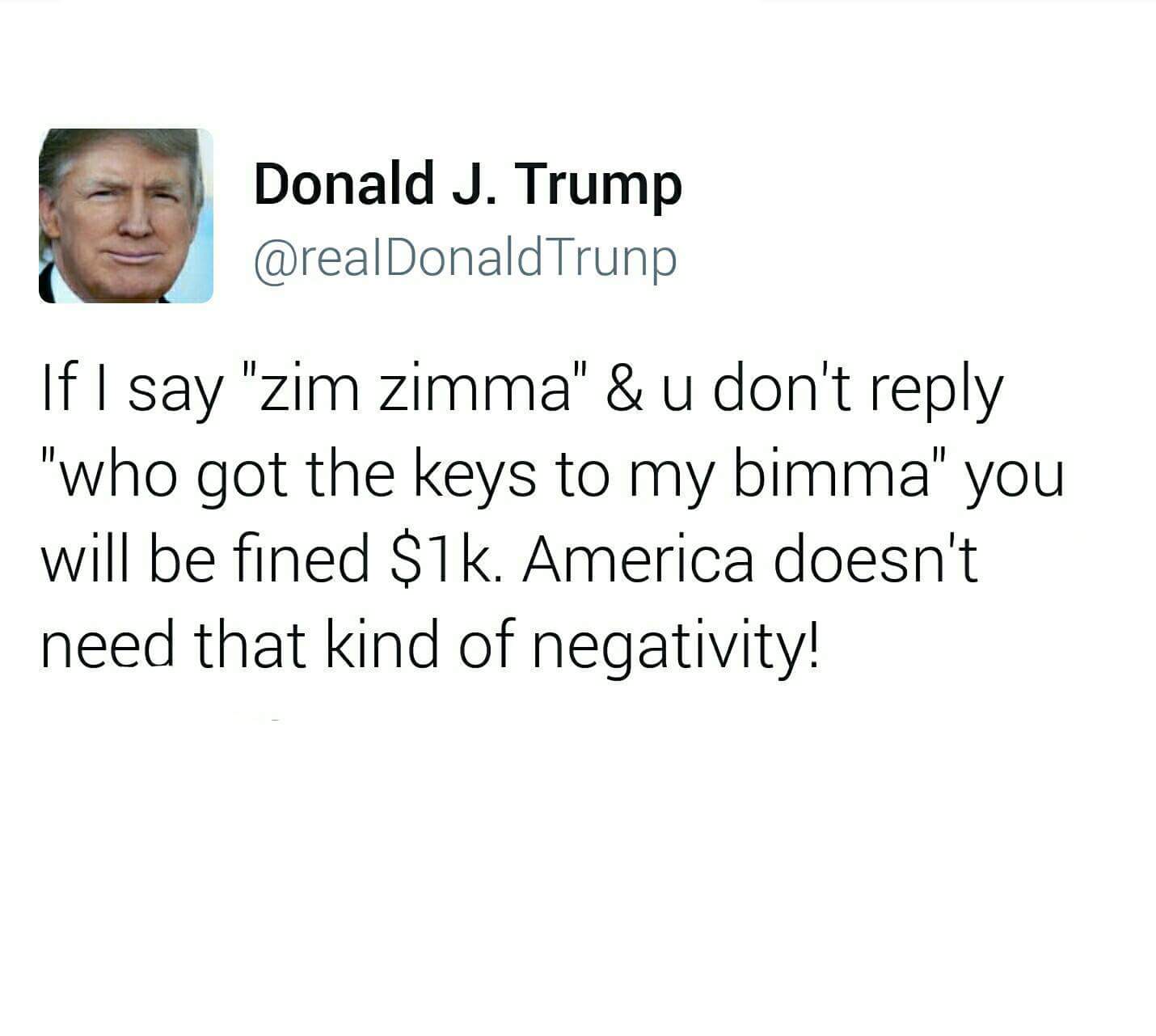 funny fake text from trump