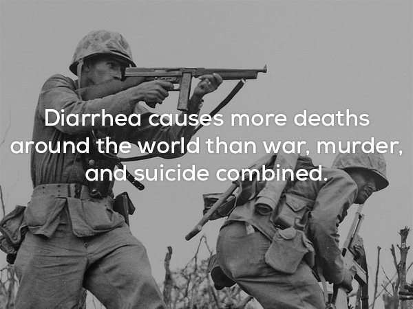 battle of okinawa - Diarrhea causes more deaths around the world than war, murder and suicide combined.