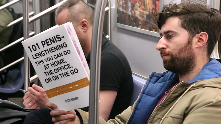 fake book covers subway - 101 Penis Lengthening Tips You Can Do At Home, The Office, Or On The Go