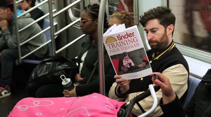 funny subway book covers - a tinder Training Your Toddler