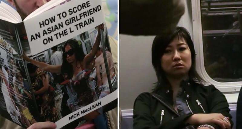 fake book covers on subway - How To Score An Asian Girlfriend On The L Train Nick MacLEAN