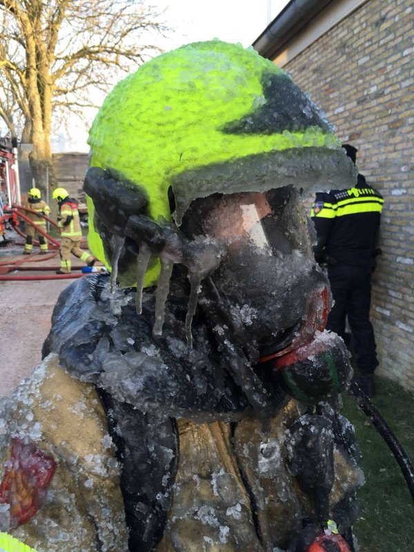 firefighter frozen solid
