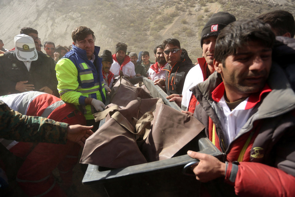 After sunrise the next day, officials were able to bring the bodies down from the wreckage on the mountain.