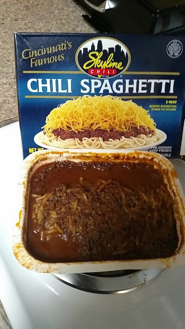 will make you say no - Cincinnati's Famous Wiume Chill Chili Spaghetti 2Way Serving Svogestion Chile PreCooked Cfp Frozen Ale