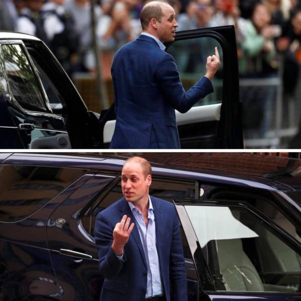 carefree funny pics of - prince william middle finger reddit