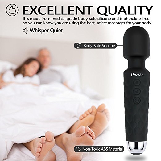 Pheiho Rechargeable Waterproof Personal Wireless Wand Massager with Multi Speed Powerful Vibration. </br><a href="https://amzn.to/2wfQG4G">$19.98 at Amazon</a>