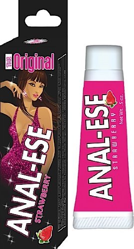 Nasstoys Anal-ESE Strawberry-Flavored Desensitizing Anal Gel. </br><a href="https://amzn.to/2KzBAK3">Get her lubed and give dad that strawberry flavor he loves for $6.50</a>