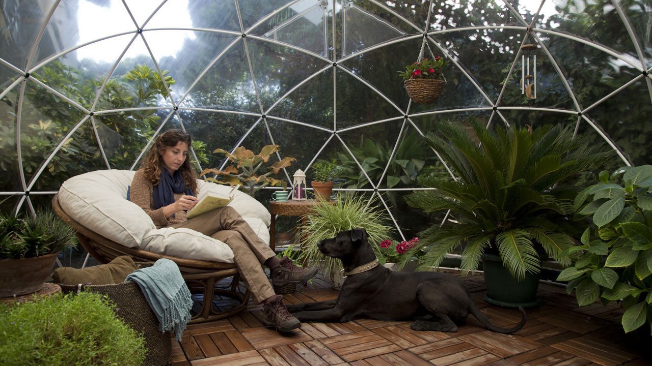 A garden igloo. Throw stones in glass houses <a href=https://amzn.to/2JfjgZ4 target="_blank "no follow">here</a>.