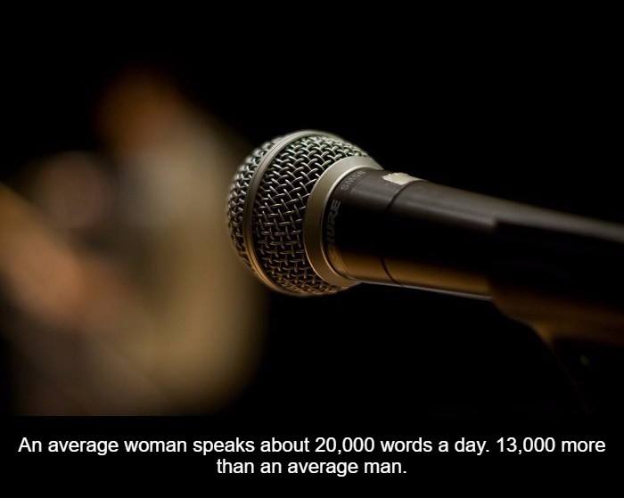microphone aesthetic - An average woman speaks about 20,000 words a day. 13,000 more, than an average man.