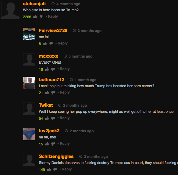 14 Hilariously Bizarre Comments on Stormy Daniels Videos on Pornhub