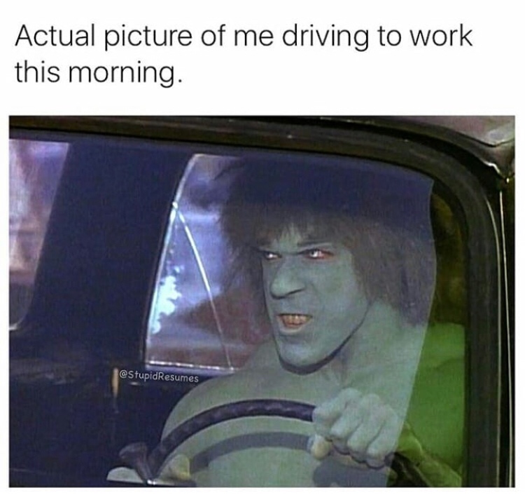 actual photo of me driving to work - Actual picture of me driving to work this morning.