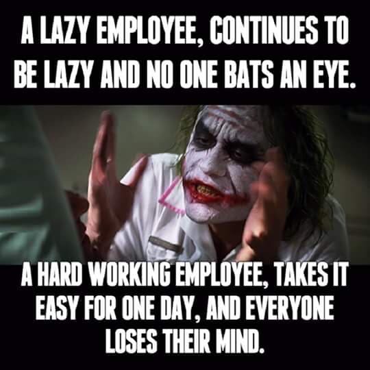 lazy employee and everyone loses their mind meme