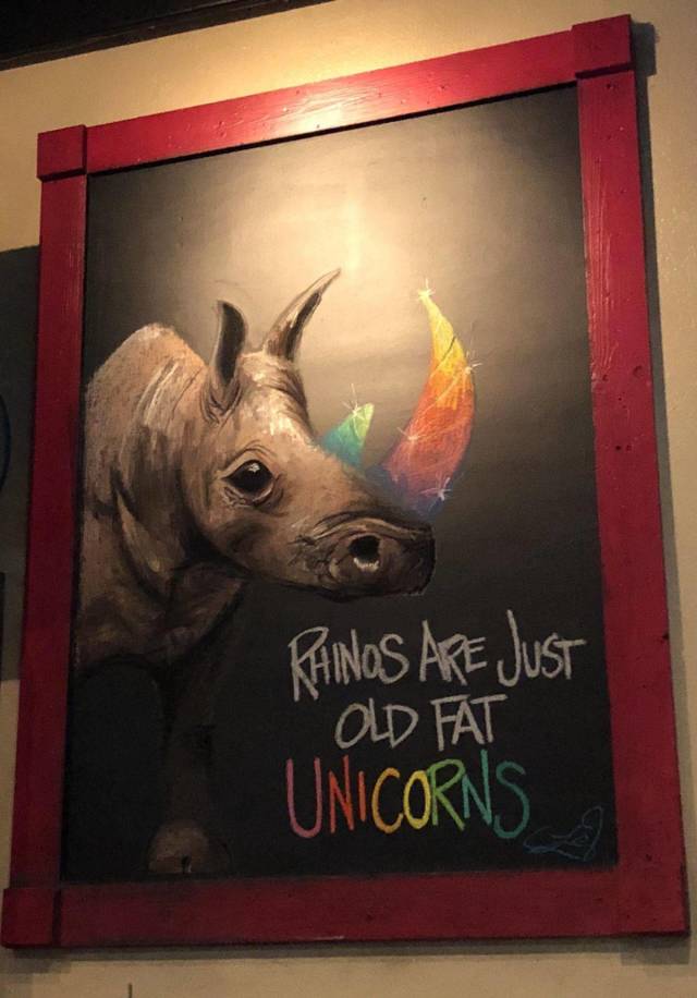 poster - Rhinos Are Just " Old Fat Unicorns