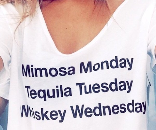 sydney uni sport and fitness - Mimosa Monday Tequila Tuesday Whiskey Wednesday