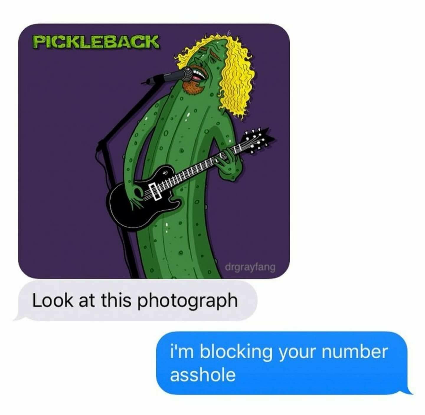 pickle rick and nickelback amalgam in a DM
