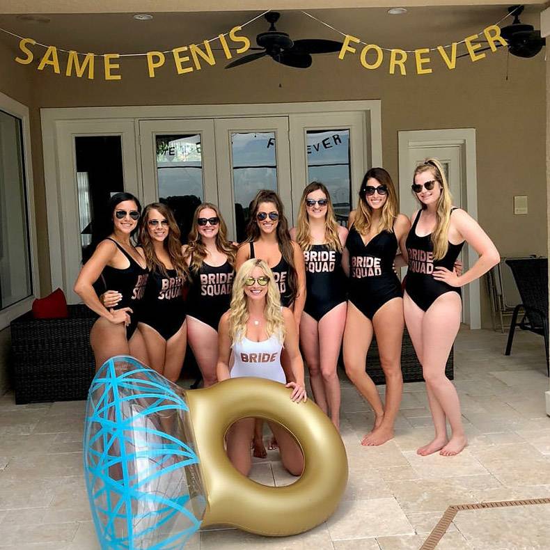 same penis forever sign at a bachelor party