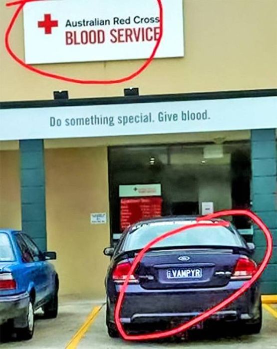 random pic funny coincidences - Australian Red Cross Blood Service Do something special. Give blood. Od Evampyr