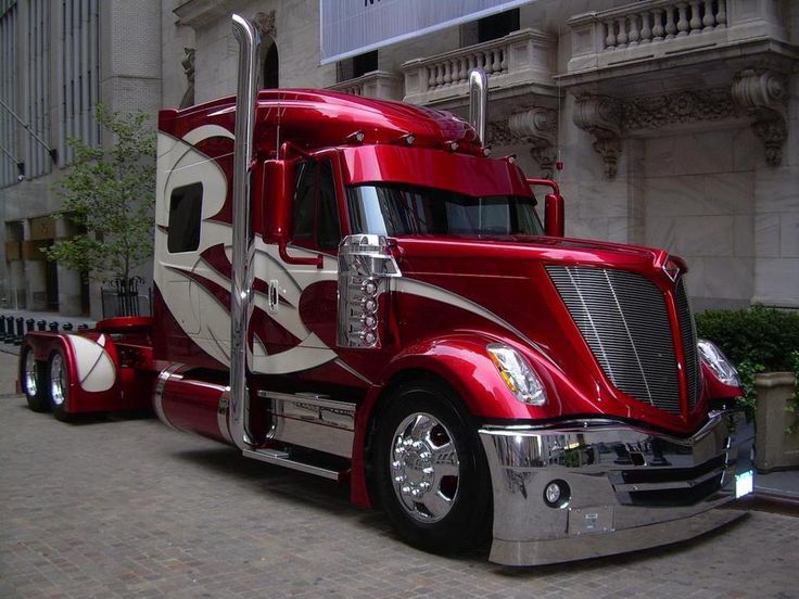 cool picture of low-rider big rig semi trailer truck