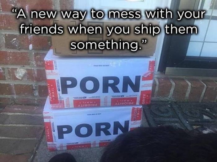 banner - A new way to mess with your friends when you ship them something." Porn Porn