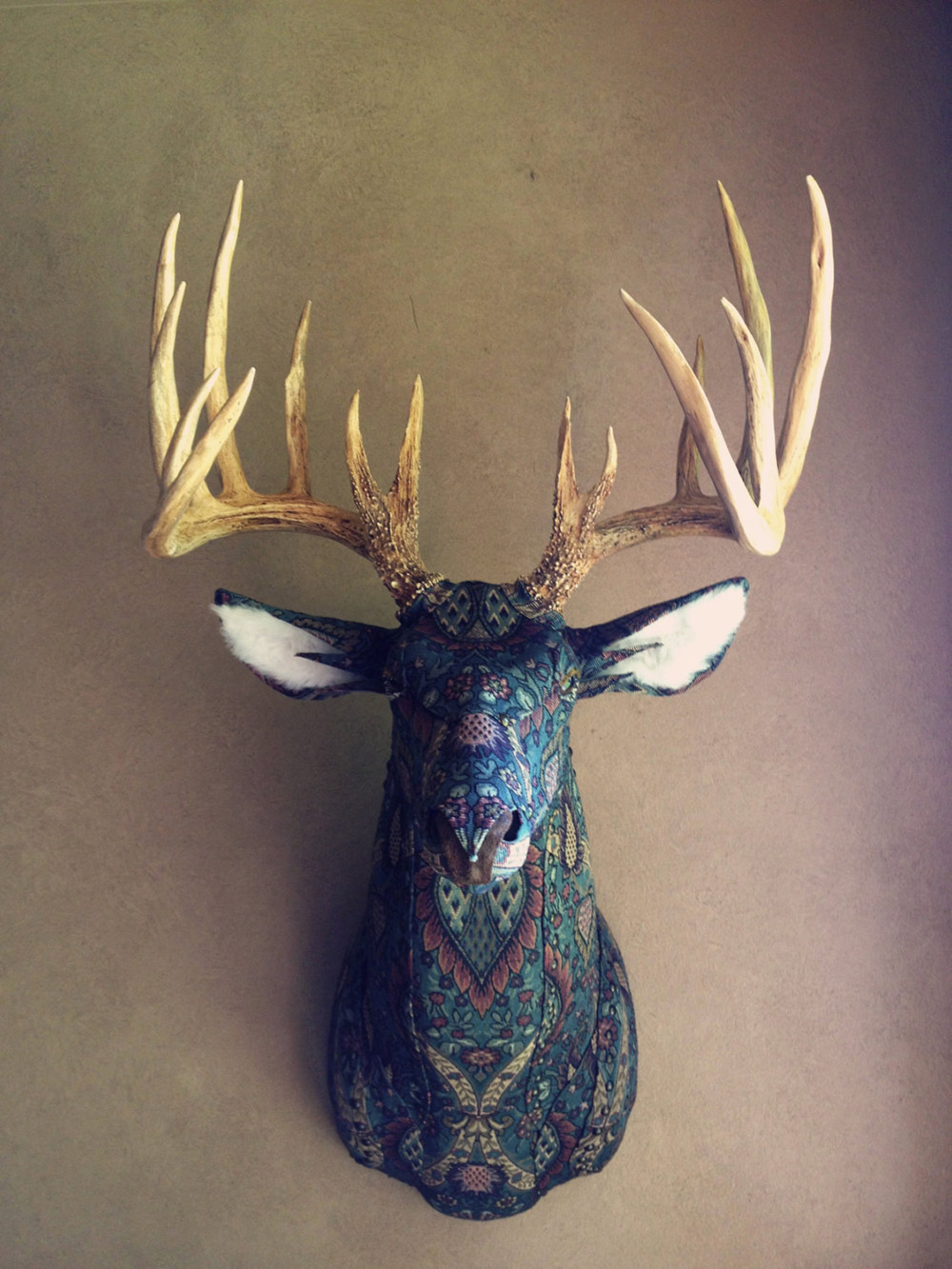 colorful buck wall mount