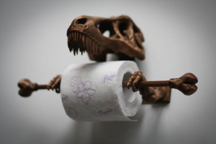 dinosaur toilet paper roll holder