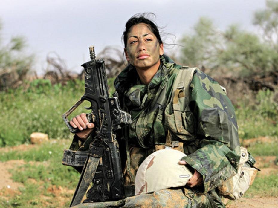 female combat soldier