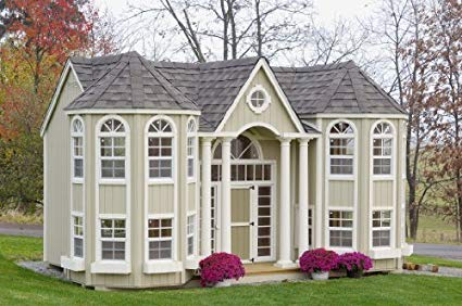 This playhouse is way too nice for most adults, but you can actually buy one for children <a href=https://amzn.to/2OfpFTR "nofollow" target="_blank">here.</a>