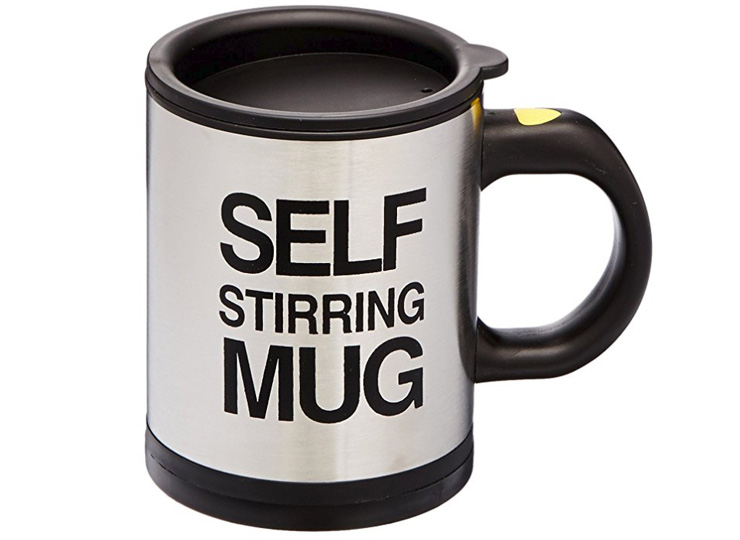 Whether you are too lazy to stir, or just hate dirtying an extra piece of silverware, solve both of those problems with the Self Stirring Coffee Mug - $17.99 Get it <a href="https://amzn.to/2Lu1qDr" target="_blank" rel="nofollow"><font color="red"><b>HERE</font></b></a>