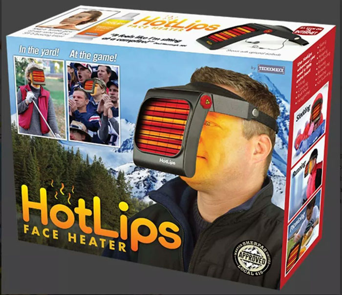 silly as seen on tv products - Hodios In the yard! At the game! M Tem Hotlipe HotLips Face Heater Approved Al 410