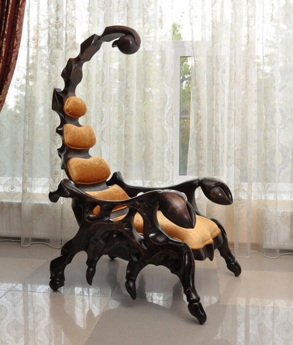 random pic scorpion wooden chair