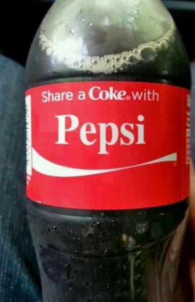 coca cola - a Coke with Pepsi