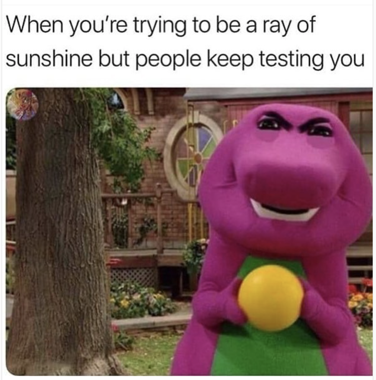 memes - you re trying to be a ray - When you're trying to be a ray of sunshine but people keep testing you