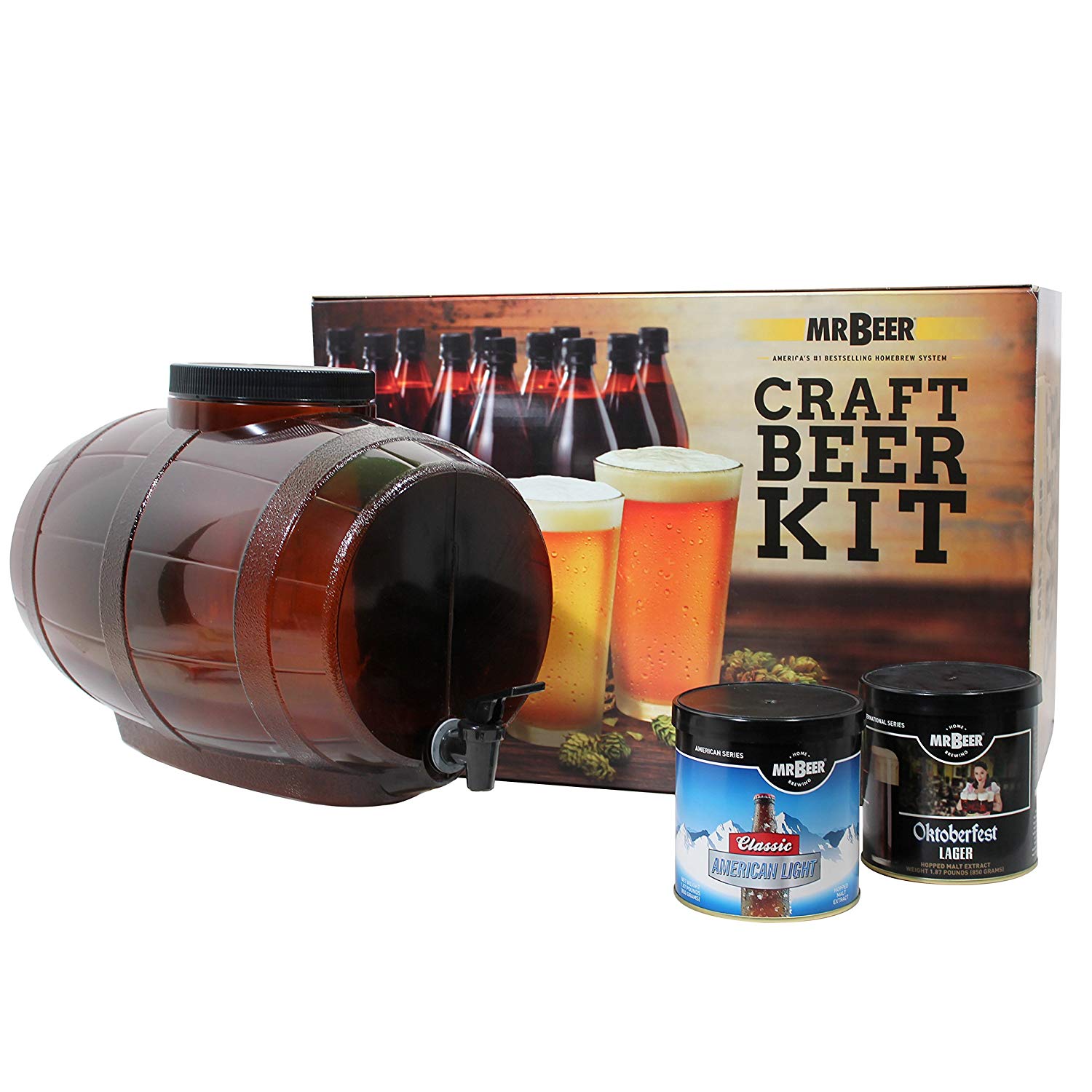 A man who drinks beer should also be a man who makes his own beer. With this <a href="https://amzn.to/2BOOsMj" target="_blank">Home Brew Kit</a> your average man can become more than his neighbor and drunker than the gods themselves. 