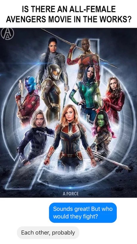 Female Avenger movie? who would they fight