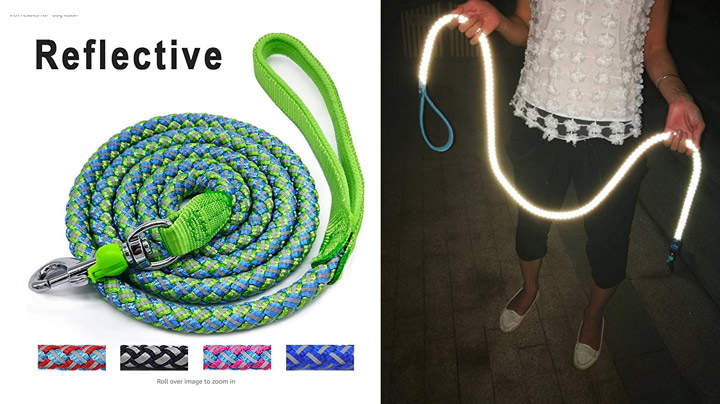 Evening walks are a joy, especially in regions where it's hot as hell during the day.  Now you can ensure you and your pet's safety with this High Visibility 6 Foot Reflective Dog Leash - $10.99 Get it <a href="https://amzn.to/2Lz7Ig8" target="_blank" rel="nofollow"><font color="red"><b>HERE</font></b></a>.