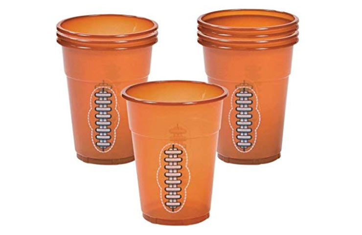 Don't drink your beer out of plain jane red (or blue) plastic cups, do it like a real football fan... Out of a 16 oz Football Cup.   50 Count 16 oz. Football Cups - $11.99 Get it <a href="https://amzn.to/2Camgnh" target="_blank" rel="nofollow"><font color="red"><b>HERE</font></b></a>.