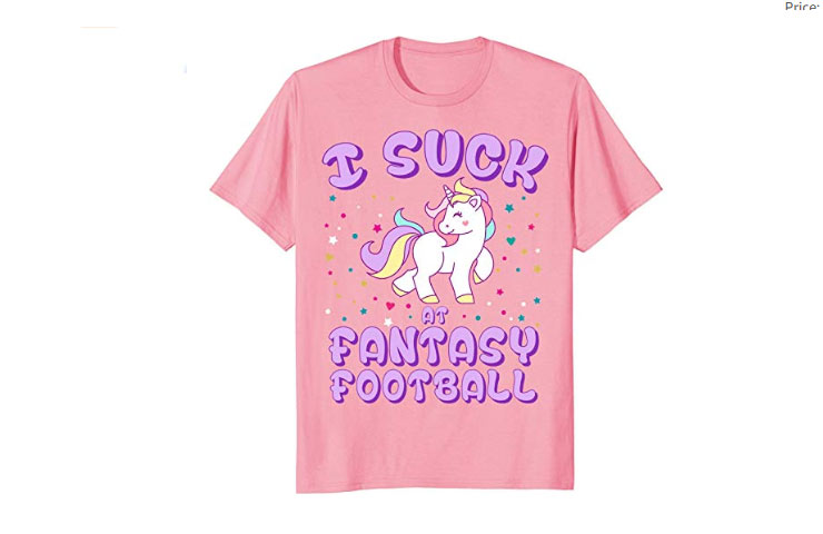 Nothing is more satisfying than being able to shame your league's loser in public.  Well you're in luck because this T-shirt is the perfect gift for whoever comes in last place.   I Suck At Fantasy Football - $17.99 Get it <a href="https://amzn.to/2PZIriF" target="_blank" rel="nofollow"><font color="red"><b>HERE</font></b></a>.