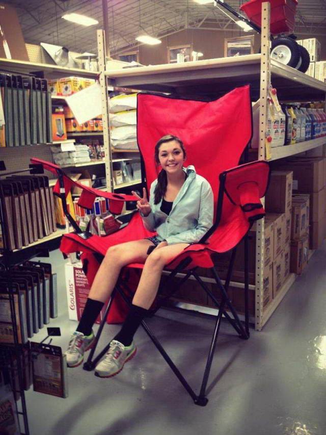 sitting in a giant chair - Csolaris