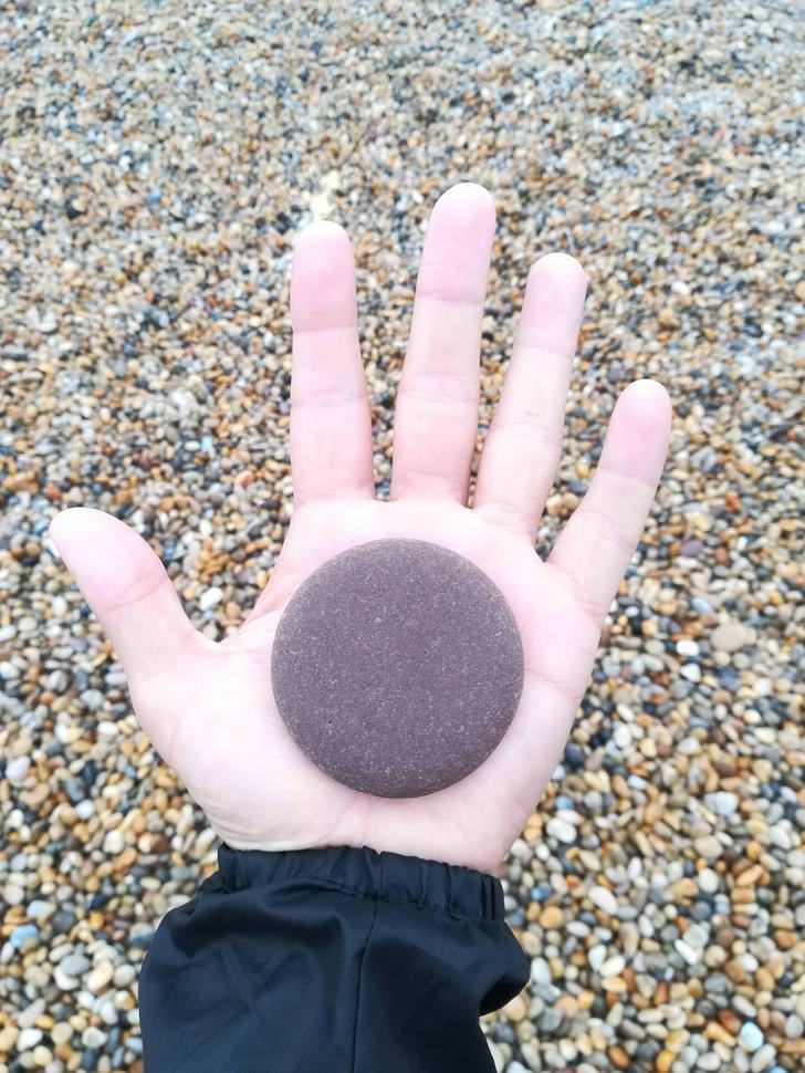 This perfectly round stone