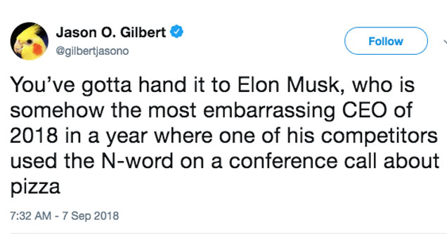 trump tweets on immigration - Jason O. Gilbert You've gotta hand it to Elon Musk, who is somehow the most embarrassing Ceo of 2018 in a year where one of his competitors used the Nword on a conference call about pizza