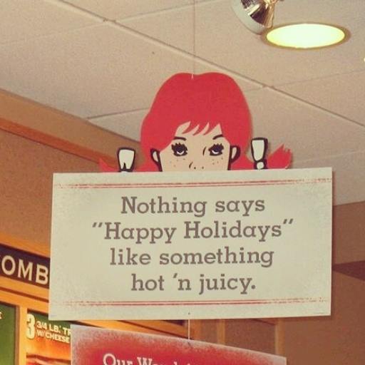 sexual signs - Nothing says "Happy Holidays" something hot 'n juicy. Omb 31 Ou1