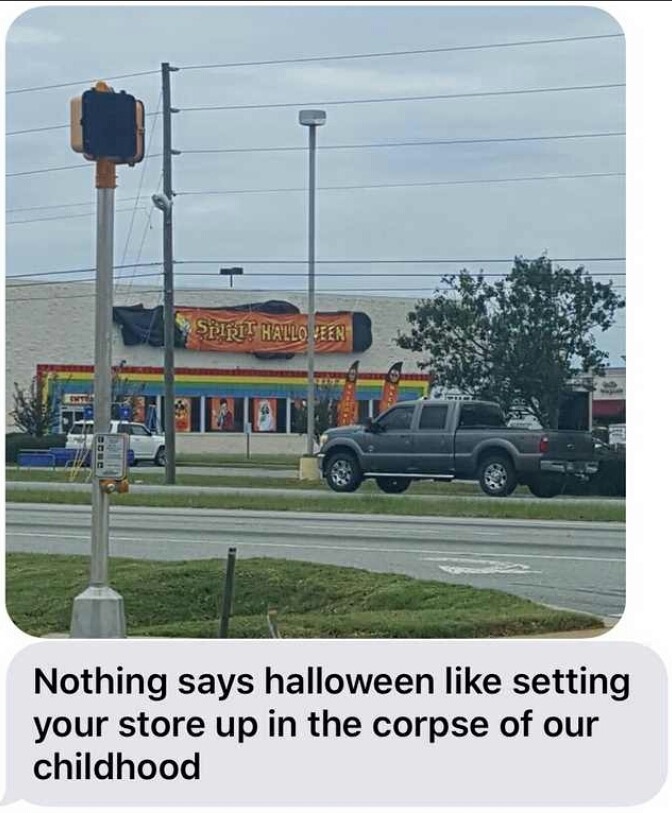 memes - car - Spirit Hallo Een Nothing says halloween setting your store up in the corpse of our childhood