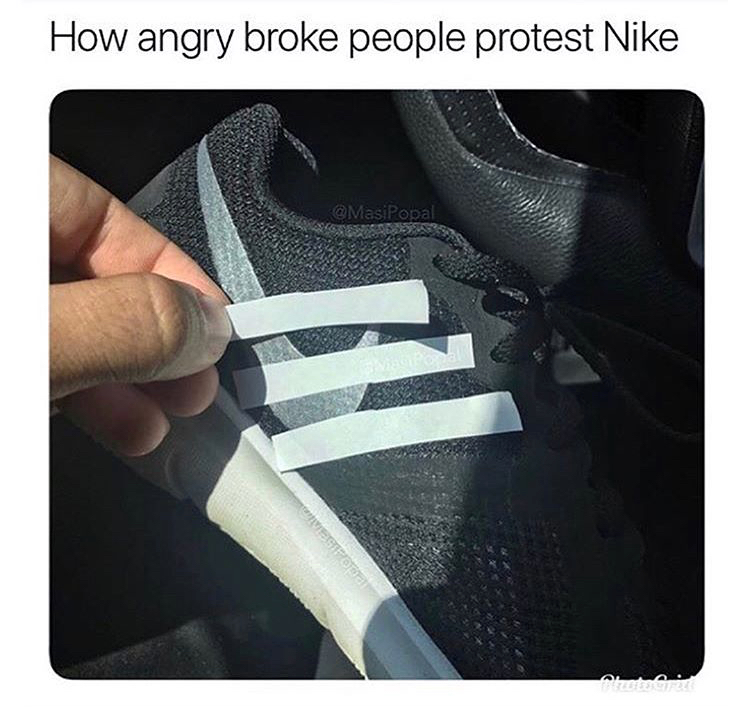 angle - How angry broke people protest Nike Bestal