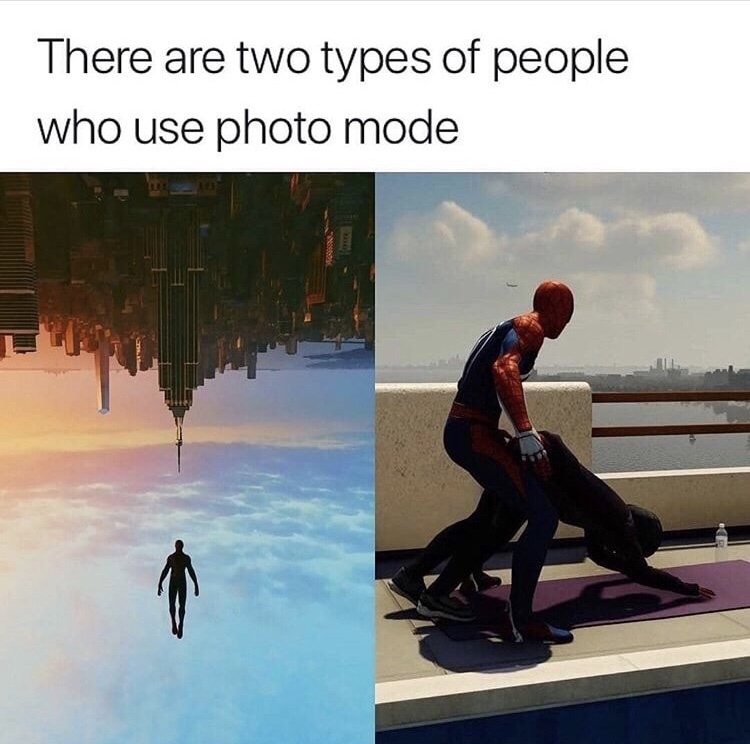 memes - Spider-Man - There are two types of people who use photo mode