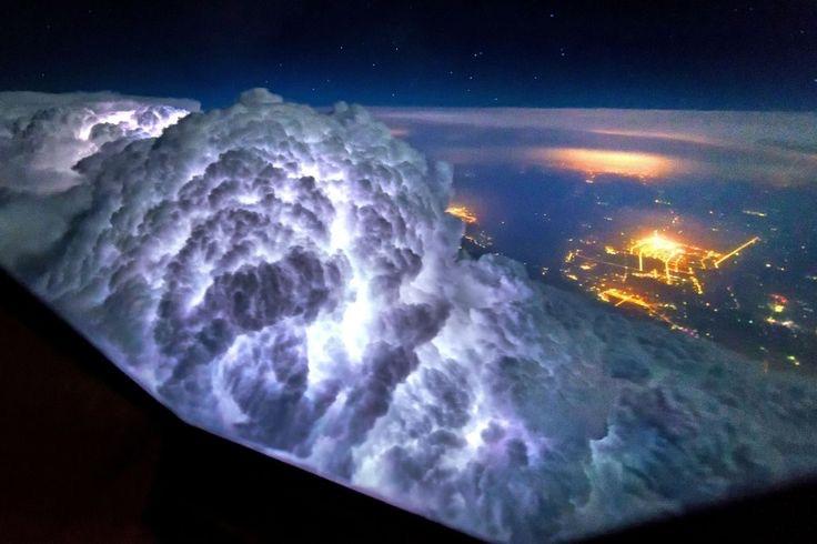 thunderstorm from cockpit