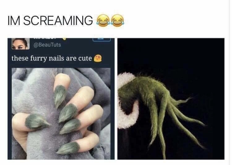 furry nails memes - Im Screaming Ge these furry nails are cute